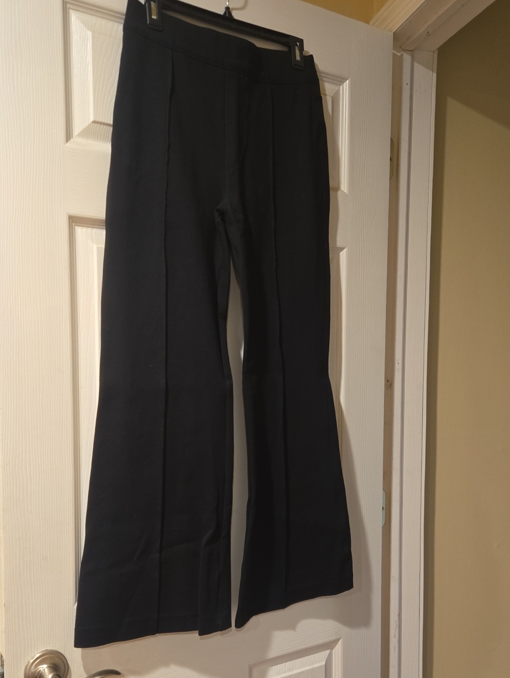 SPANX Black High-Waist Wide Leg Pants Medium Petite (Short)